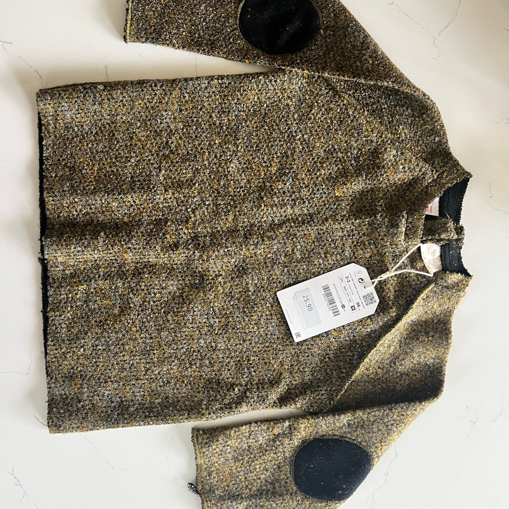 Zara Kids Sweater with Black Elbow Patches